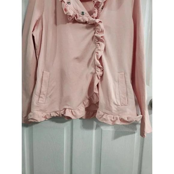 Matilda Jane pink ruffle snap moto girlhoodcore feminine barbiecore jacket MED - Picture 8 of 13